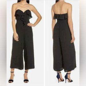 Black Strapless Jumpsuit